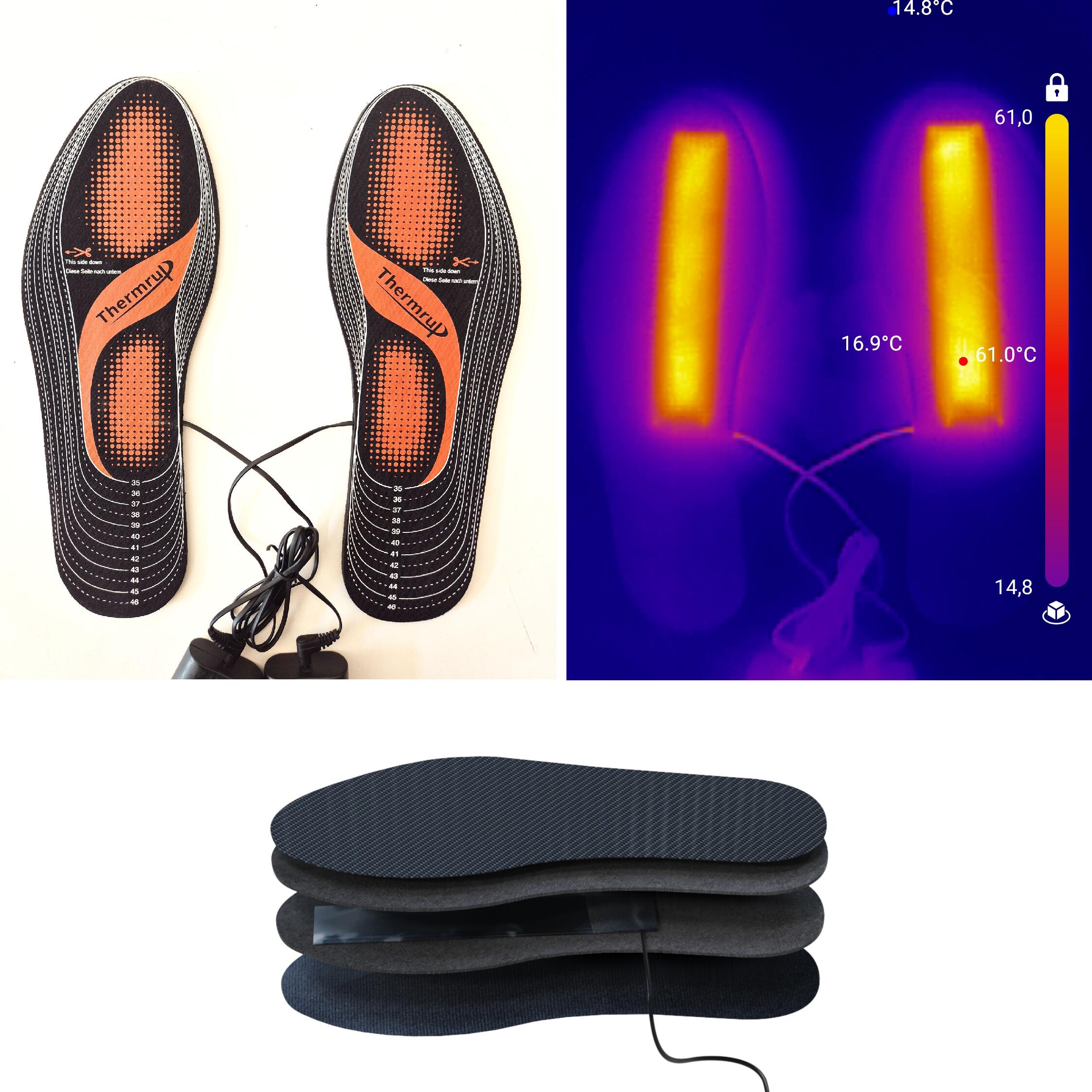 Semelles chauffantes infrarouges avec batterie 7/7