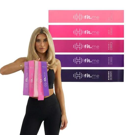 Zestaw 5 Taśm Mini Band Fit.me Różowe
