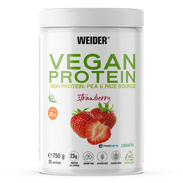Weider Vegan Protein (750g) Strawberry - Proteínas - Proteína vegana
