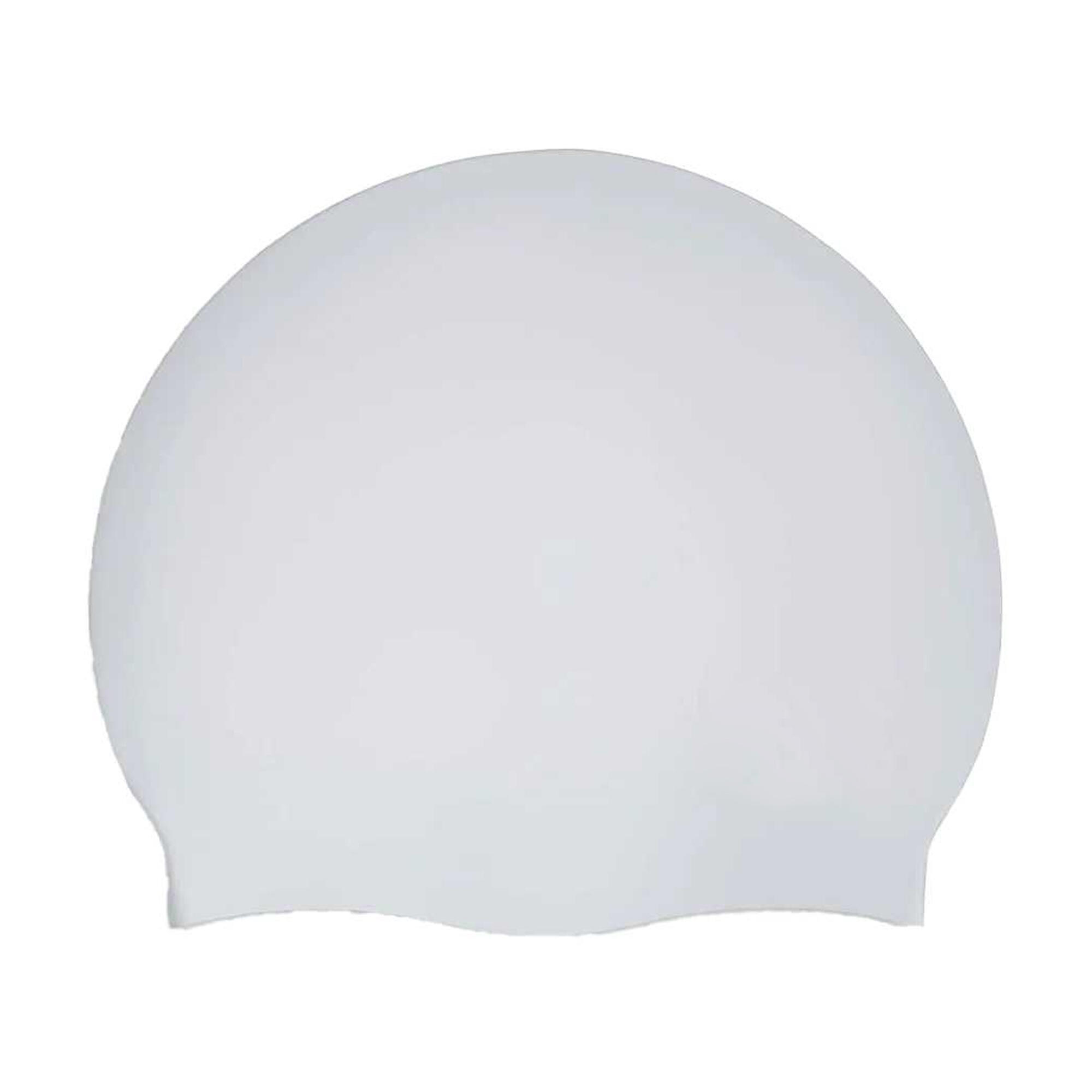 Cuffia Da Nuoto Adulto Unisex Speedo Long Hair Argento Bianco 2/4