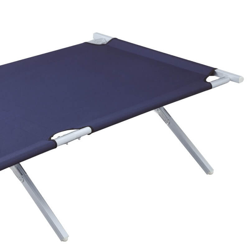 Lit de camp alu bleu 2/3