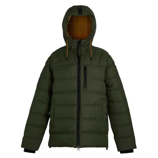 Veste Matelassée LEESHAW Homme (Vert Kaki Foncé / Citrouille Épicée)