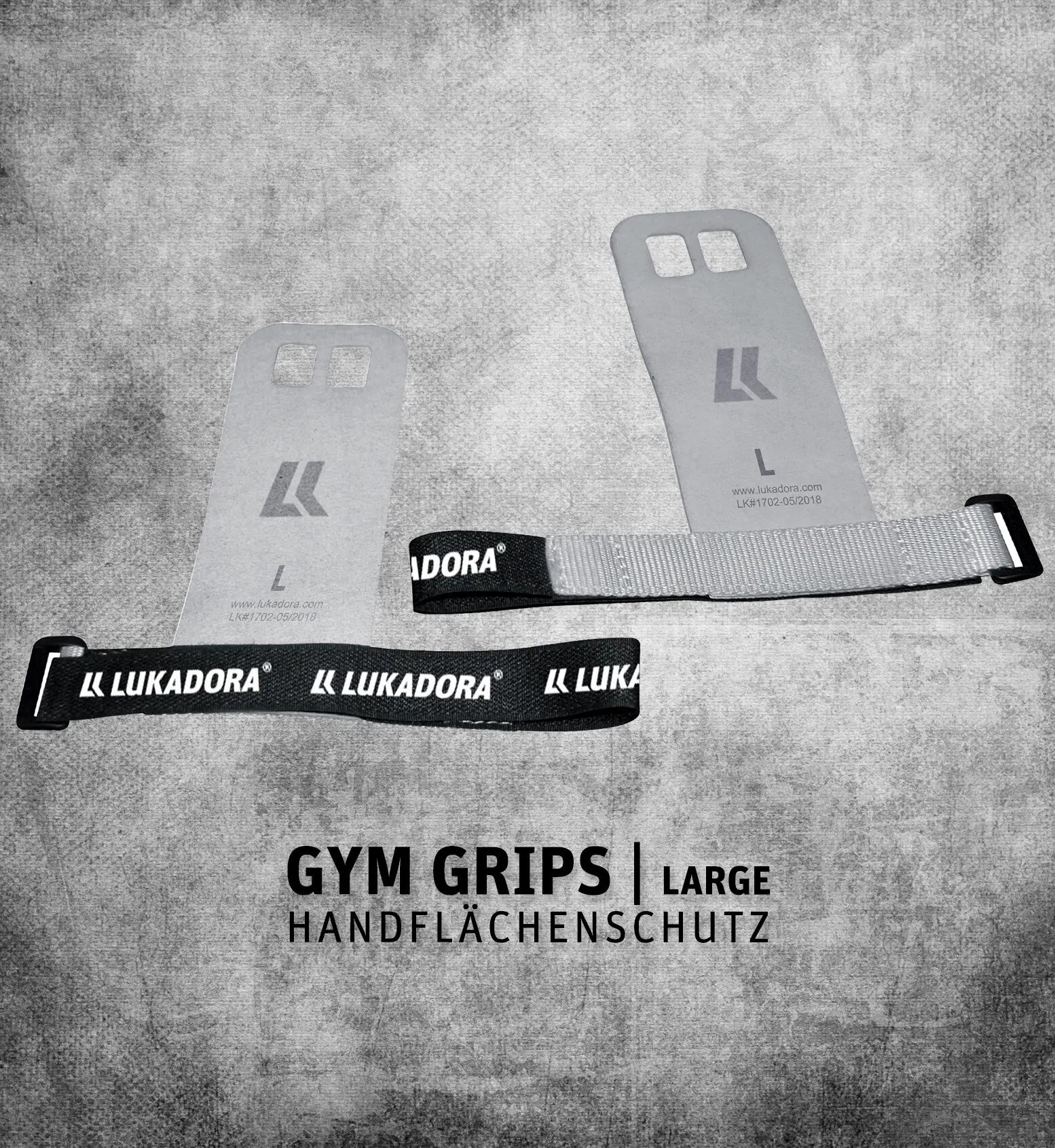 Protectie pentru palme (GYM GRIPS), masura L, gri, Lukadora 2/2