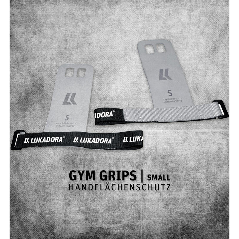Protectie pentru palme (GYM GRIPS), masura S, gri, Lukadora