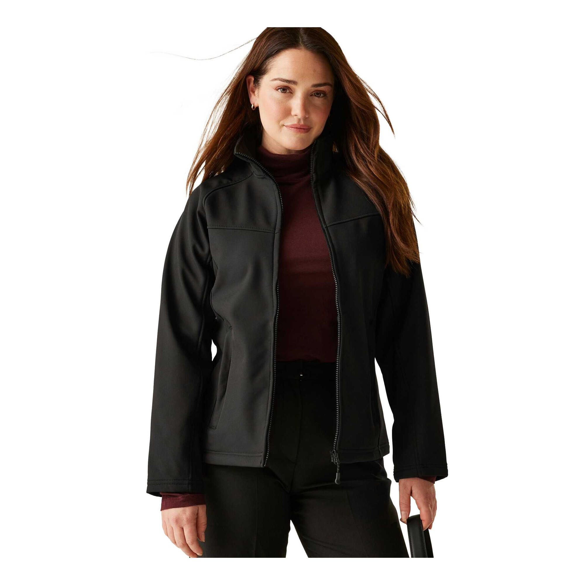 Regatta Uproar SoftshellJacke, winddicht Damen Ganz in Schwarz 3/5