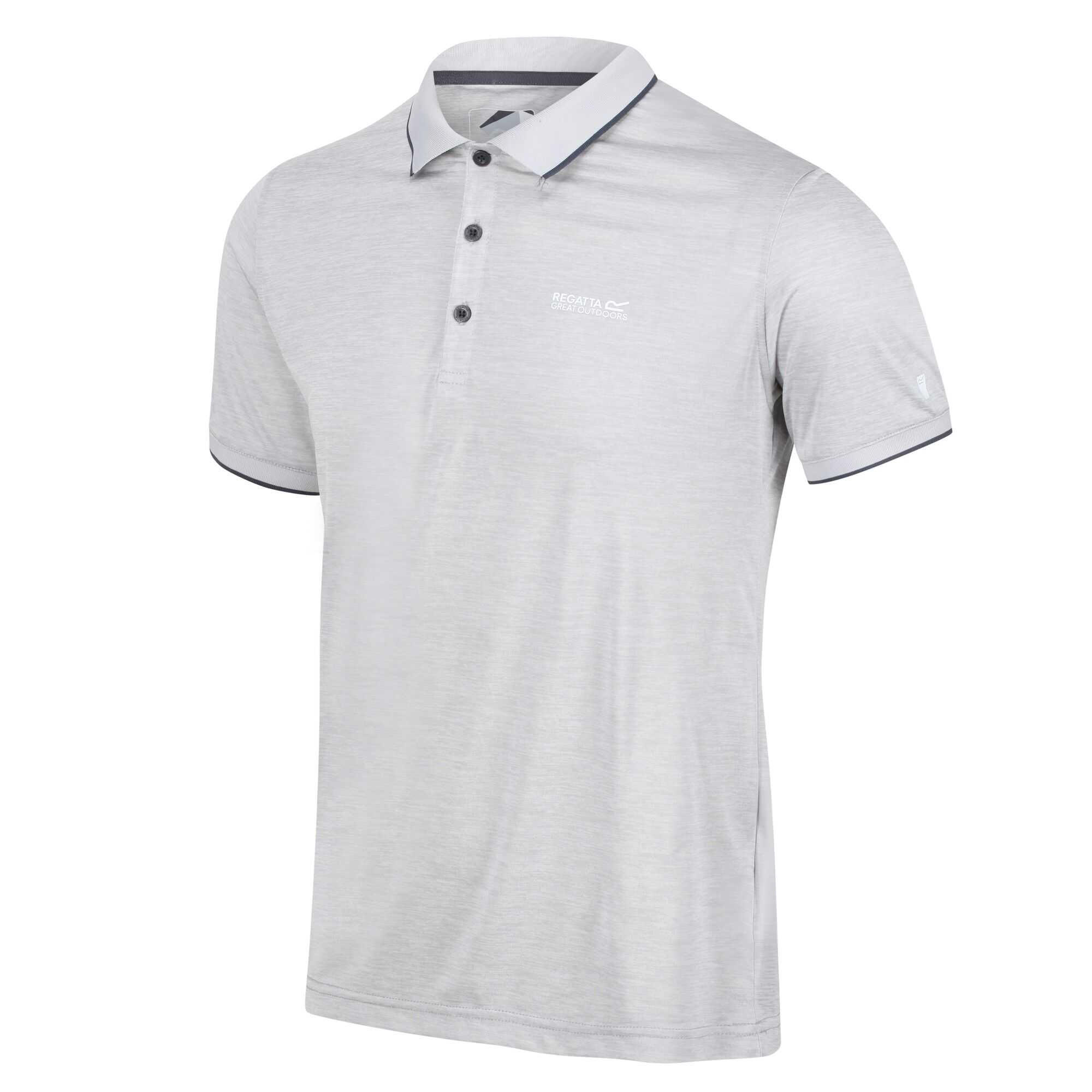 Poloshirt Remex II kurzärmlig Herren Silbergrau 3/5