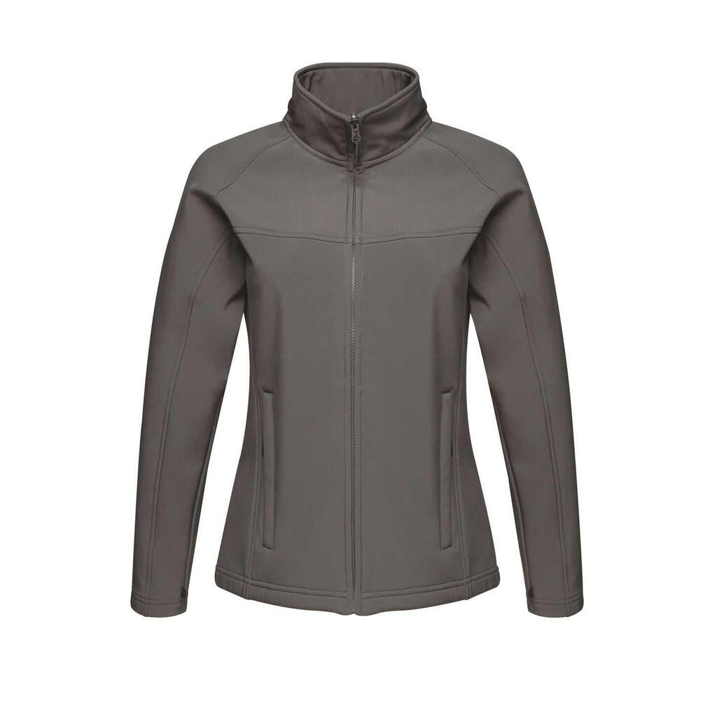Ladies Uproar Softshell Wind Resistant Jacket (Seal Grey)