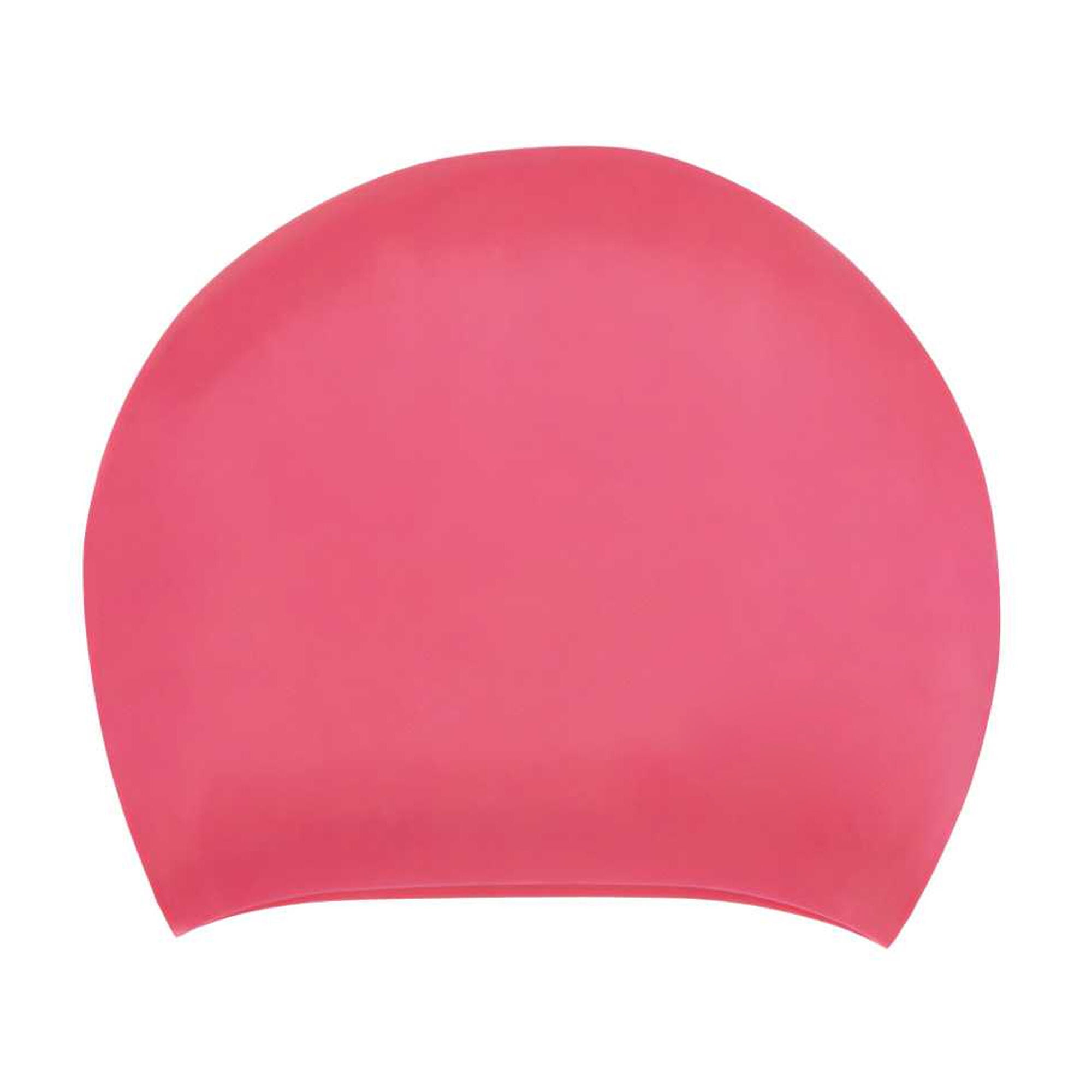 Unisex Adult Long Hair Swimming Cap (Pink) 2/4