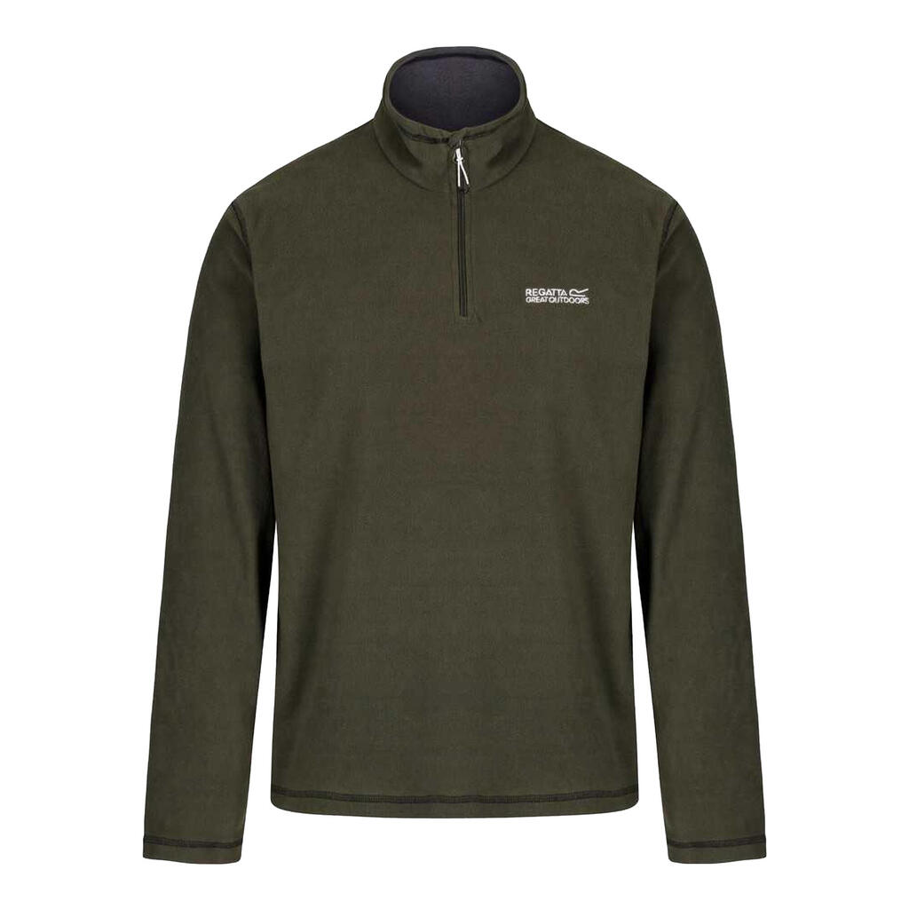 Great Outdoors Mens Thompson Half Zip Fleece Top (Dark Khaki)