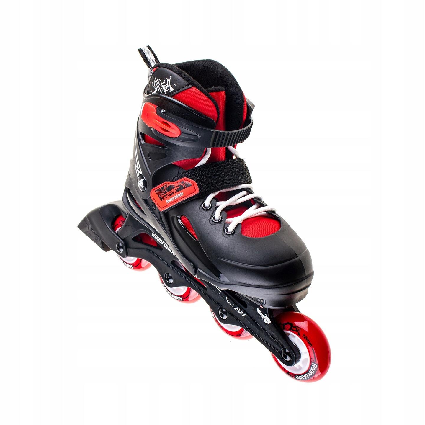 ROLLERBLADE Roller Freeskate Enfant Fury Combo Noir Rouge 3/5