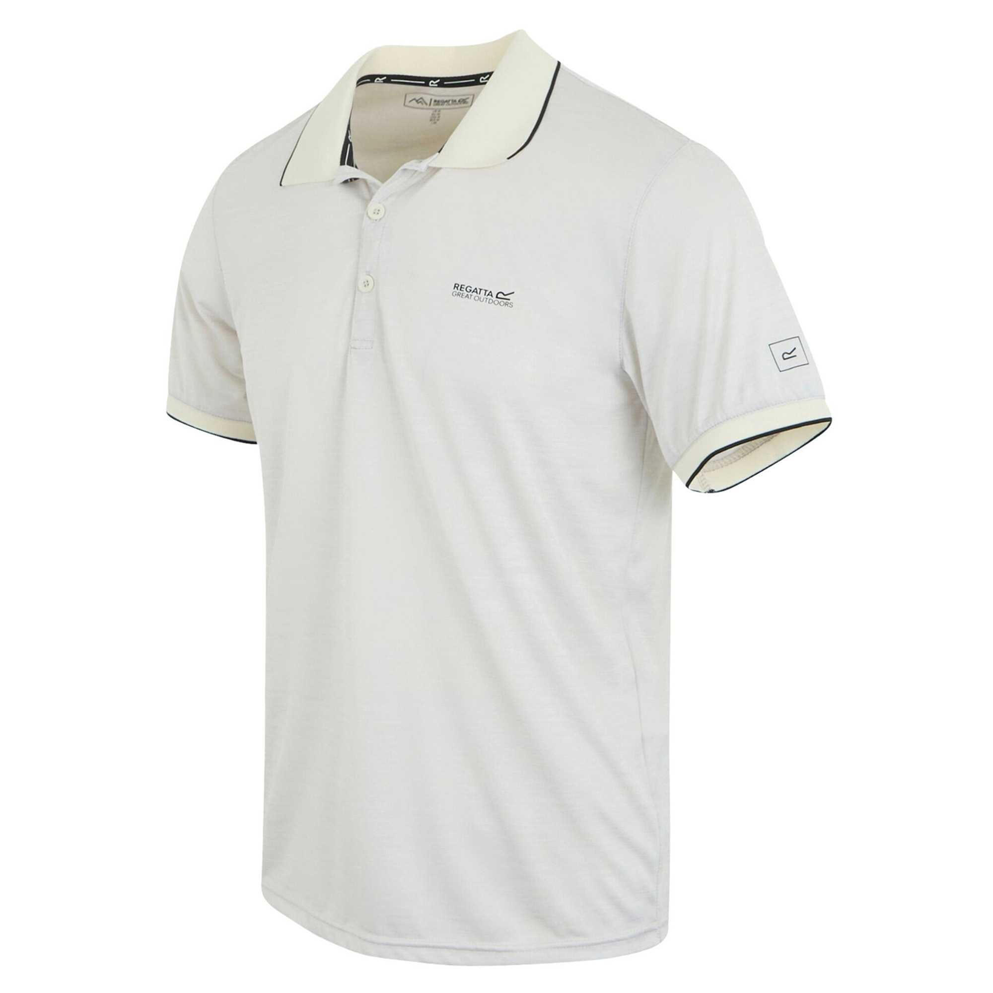 Poloshirt Remex II kurzärmlig Herren Steinweiß 3/4