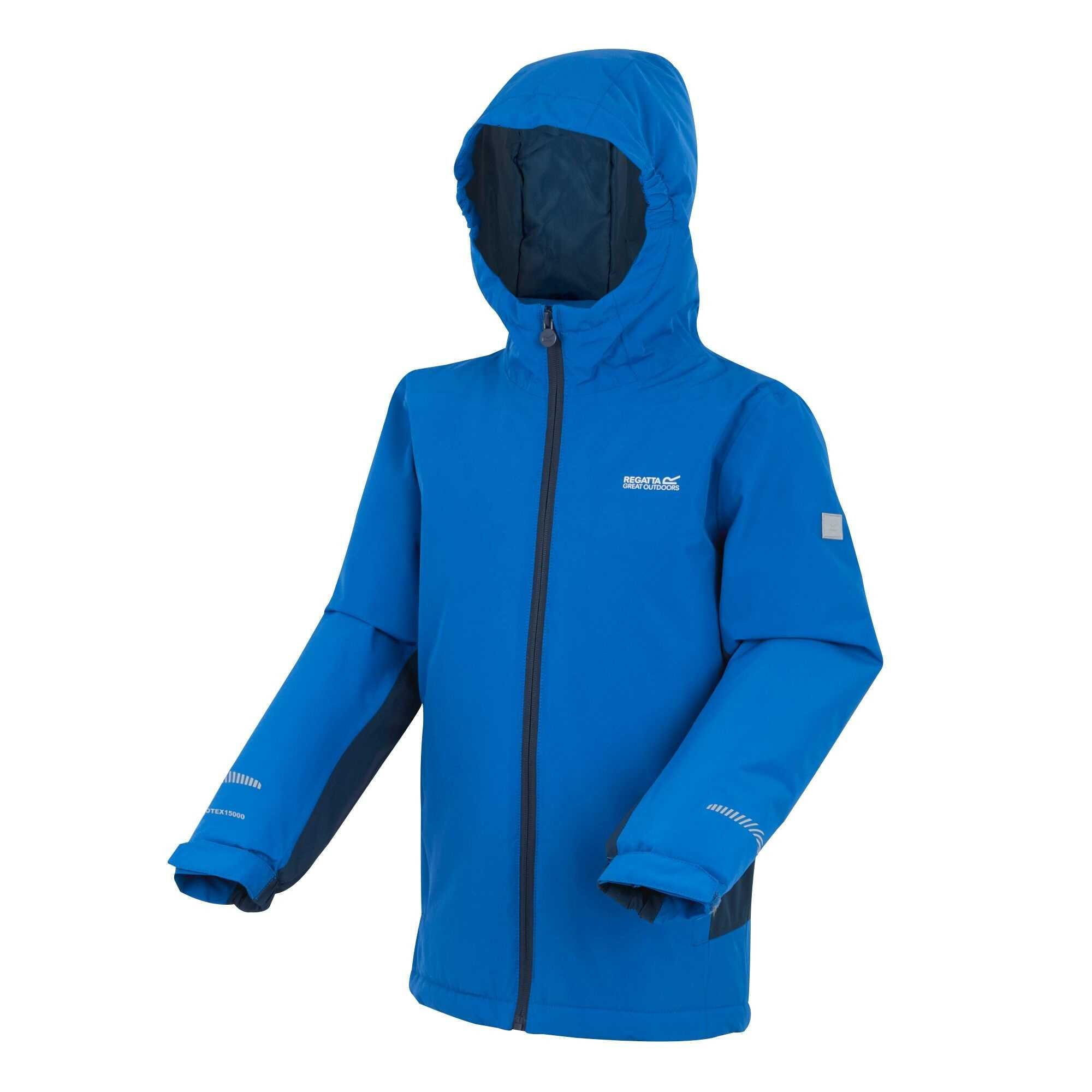 Veste Imperméable Isolante HURDLE Enfant (Bleu Plongée / Bleu Sarcelle Foncé) 3/5