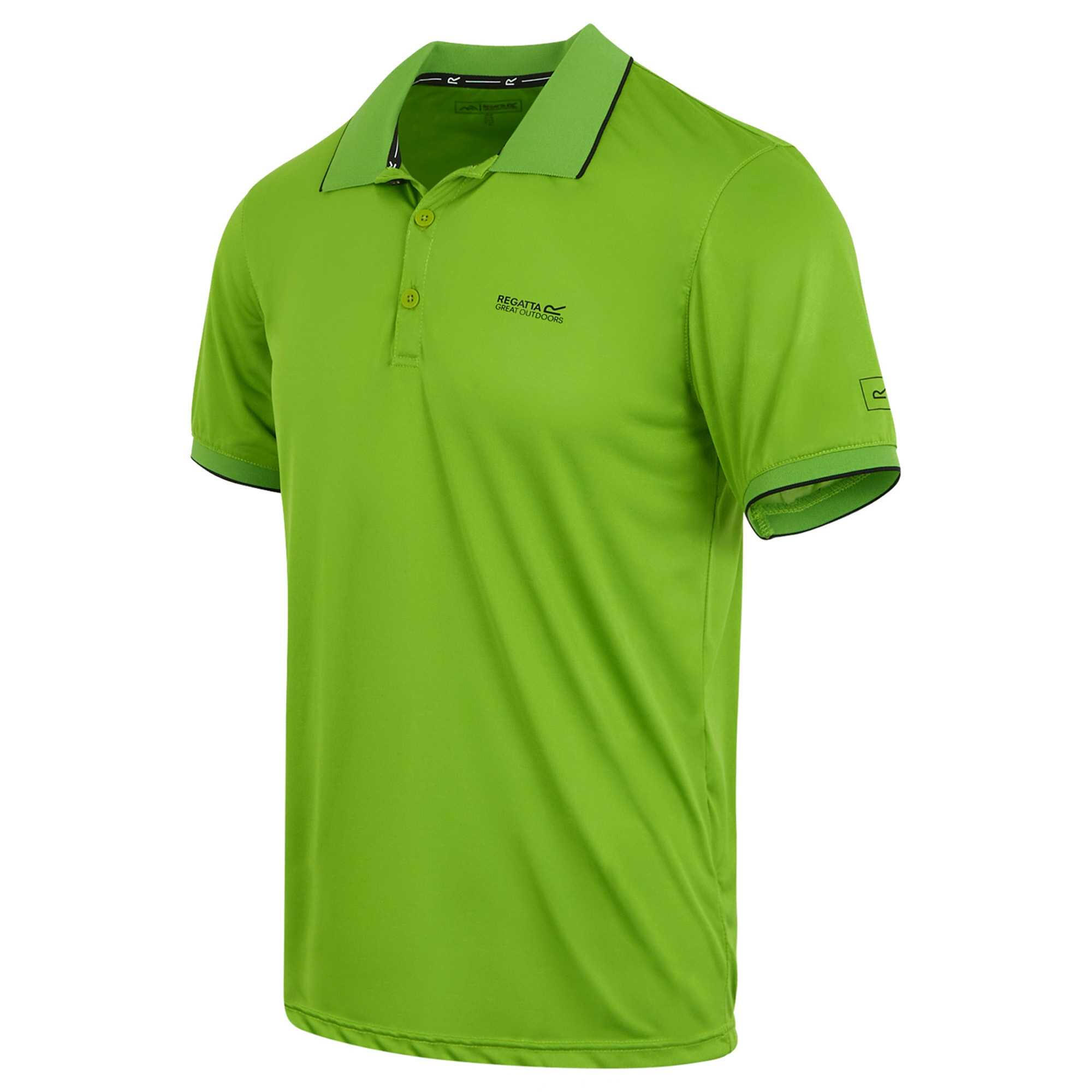 Poloshirt Remex II kurzärmlig Herren Grenoble Grün unifarben 3/4