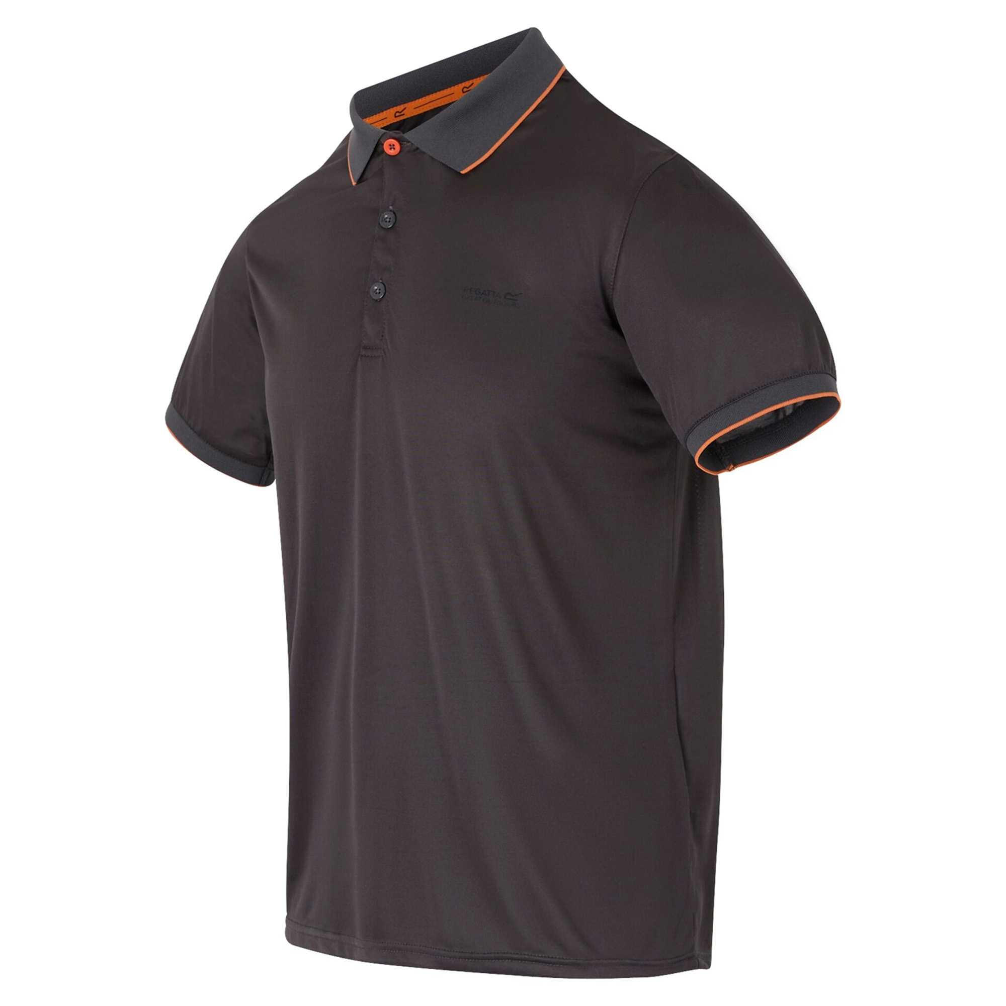 Poloshirt Remex II kurzärmlig Herren Asche/Fuchs unifarben 3/4