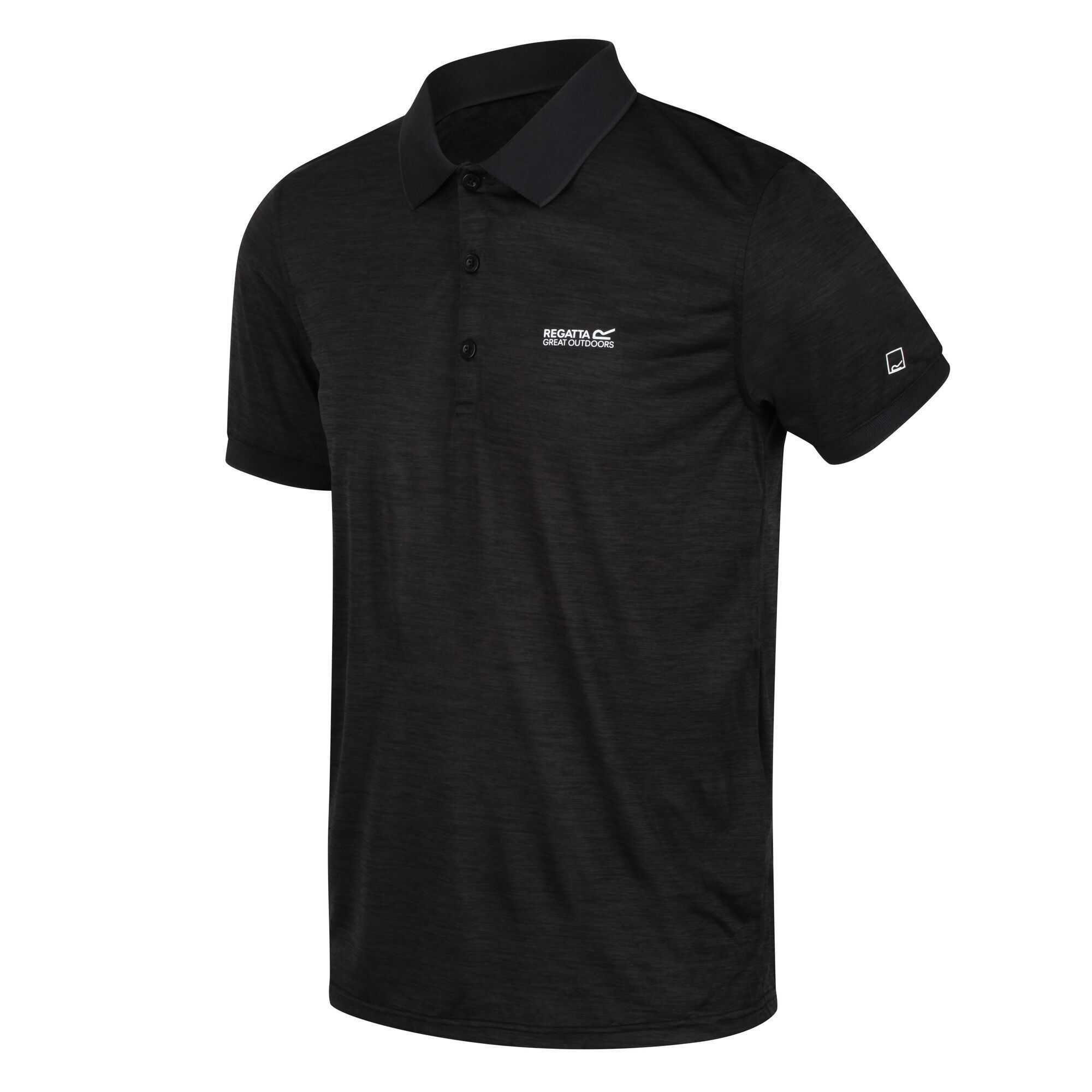 Poloshirt Remex II kurzärmlig Herren Schwarz 3/5
