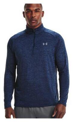 Under armour tech 2.0 blue men's 1/2 zip long sleeve top