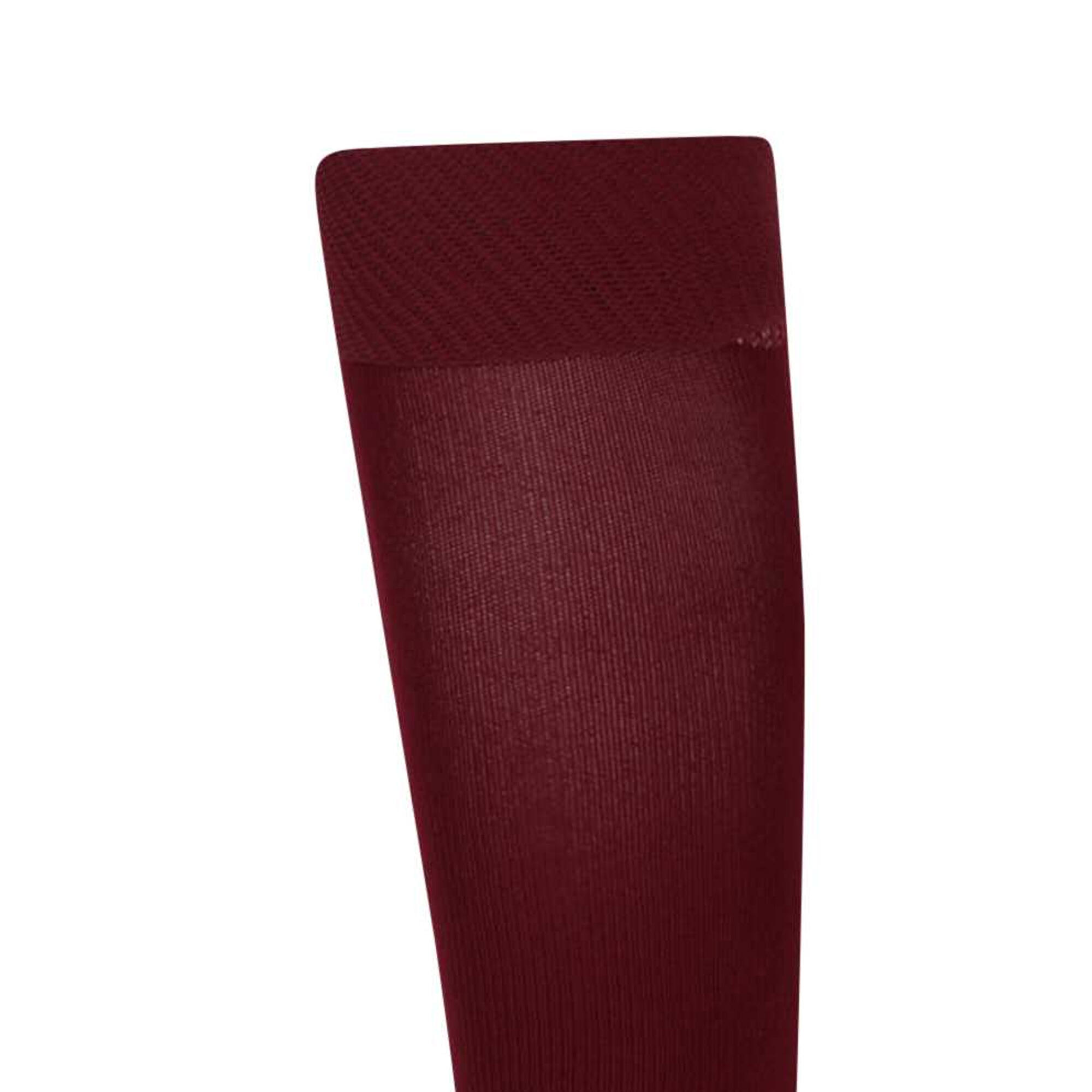 Childrens/Kids Primo Football Socks (Claret Red/White) 4/4