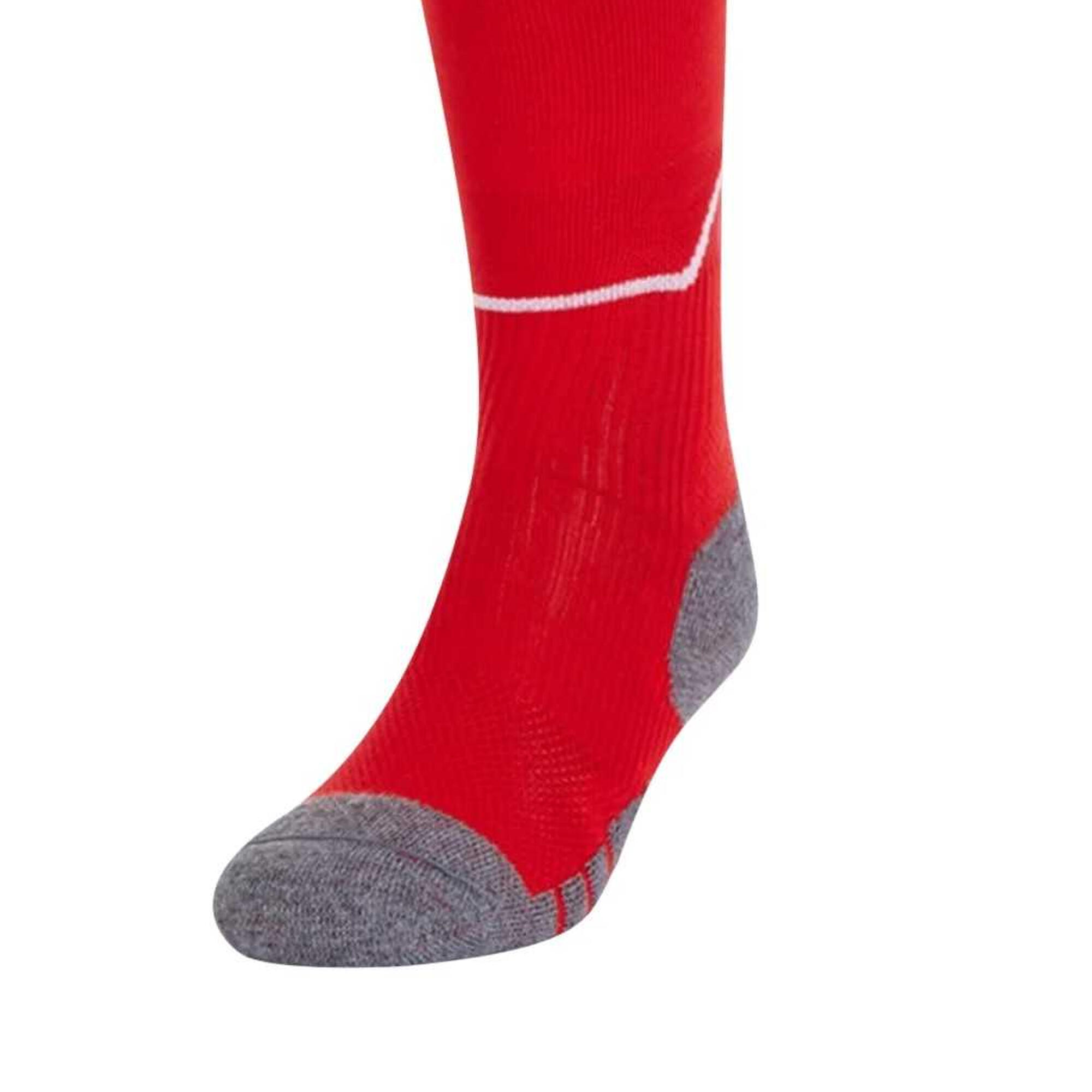 "Diamond" Fußballsocken Herren Zinnoberrot/Weiß 4/4
