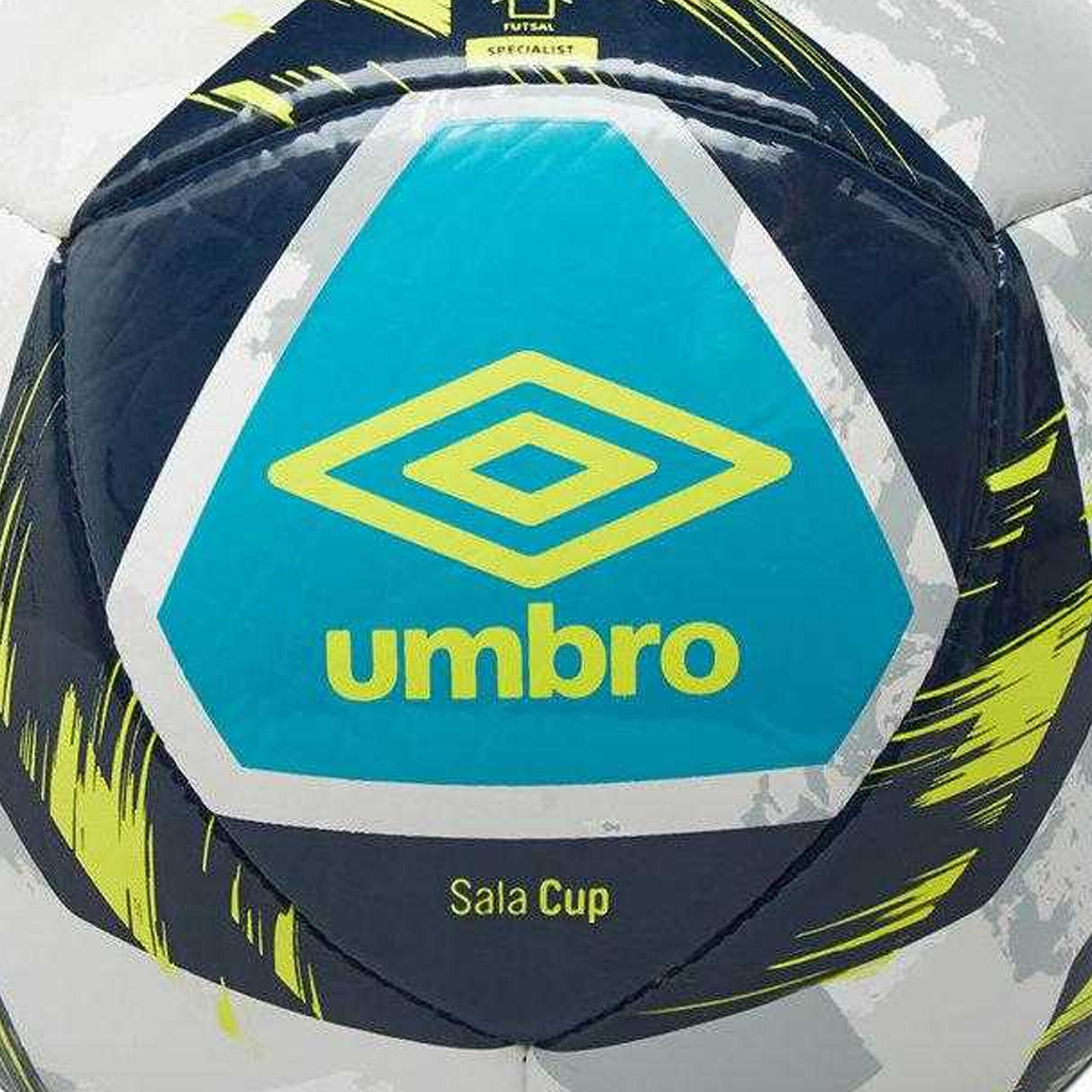 Ballon De Futsal SALA CUP NI (Blanc / Vert Néon / Bleu Violacé) 4/4