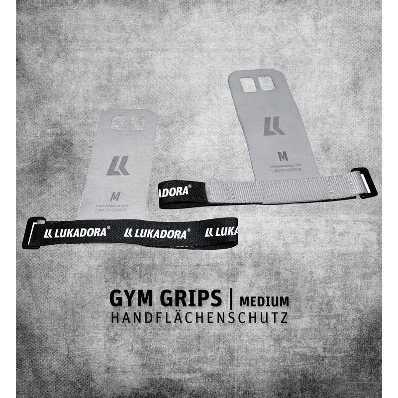 Protectie pentru palme (GYM GRIPS), masura M, gri, Lukadora