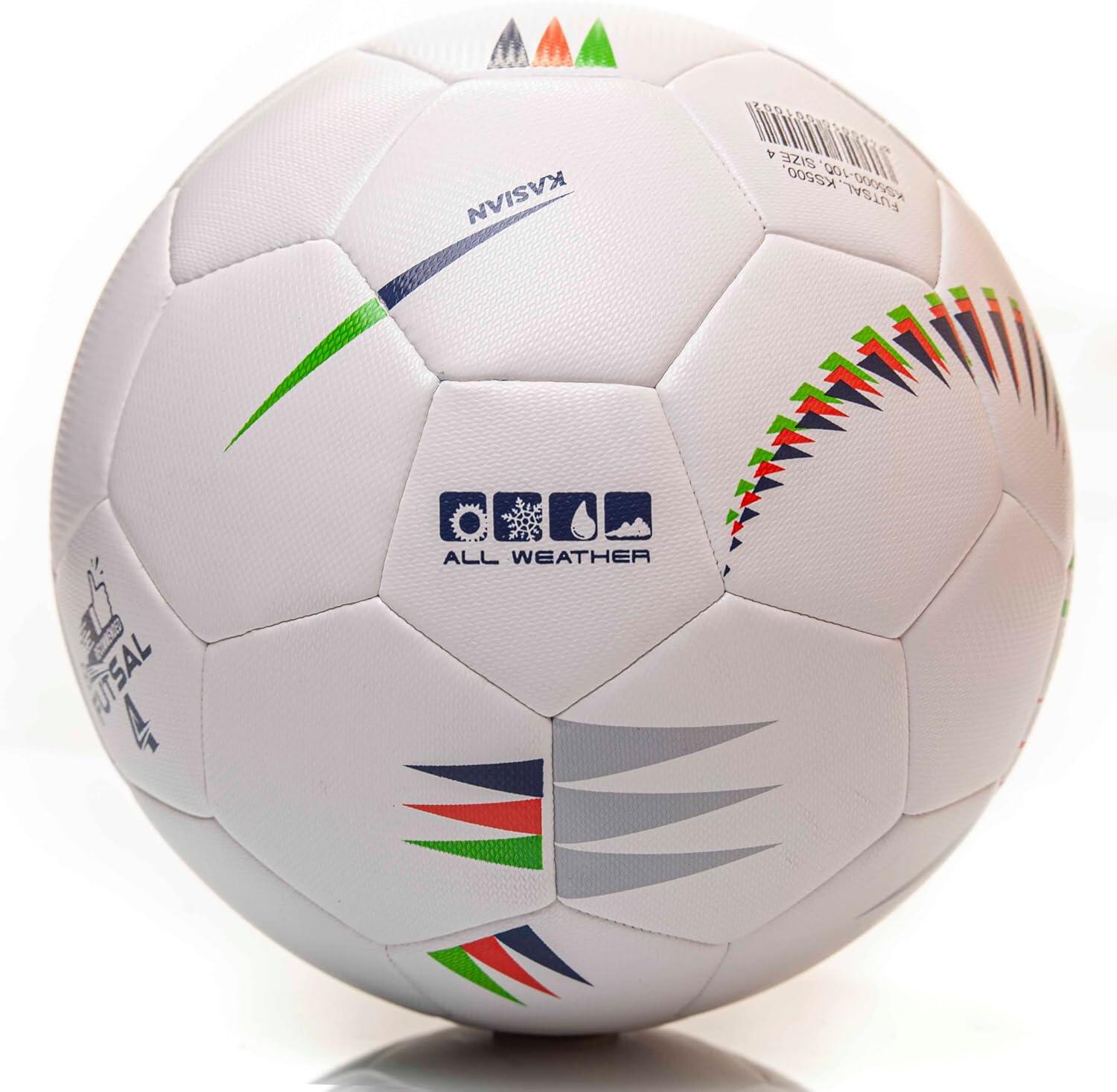 Bola Futsal KASIAN KS500 Branco Costuras Invisíveis 4/7