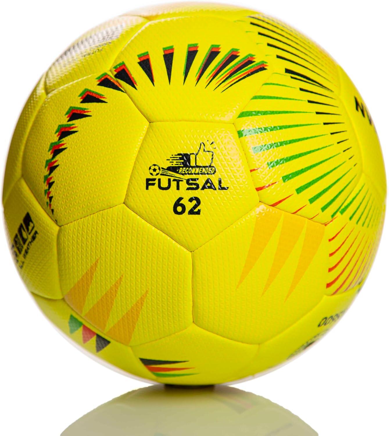 Balón Fútbol Sala KASIAN KS600 Amarillo Costuras Invisibles Talla 62 2/7