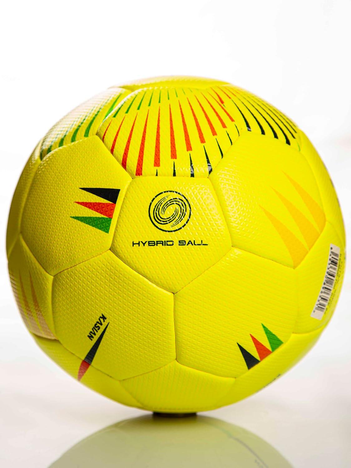 Balón Fútbol Sala KASIAN KS600 Amarillo Costuras Invisibles Talla 62 5/7