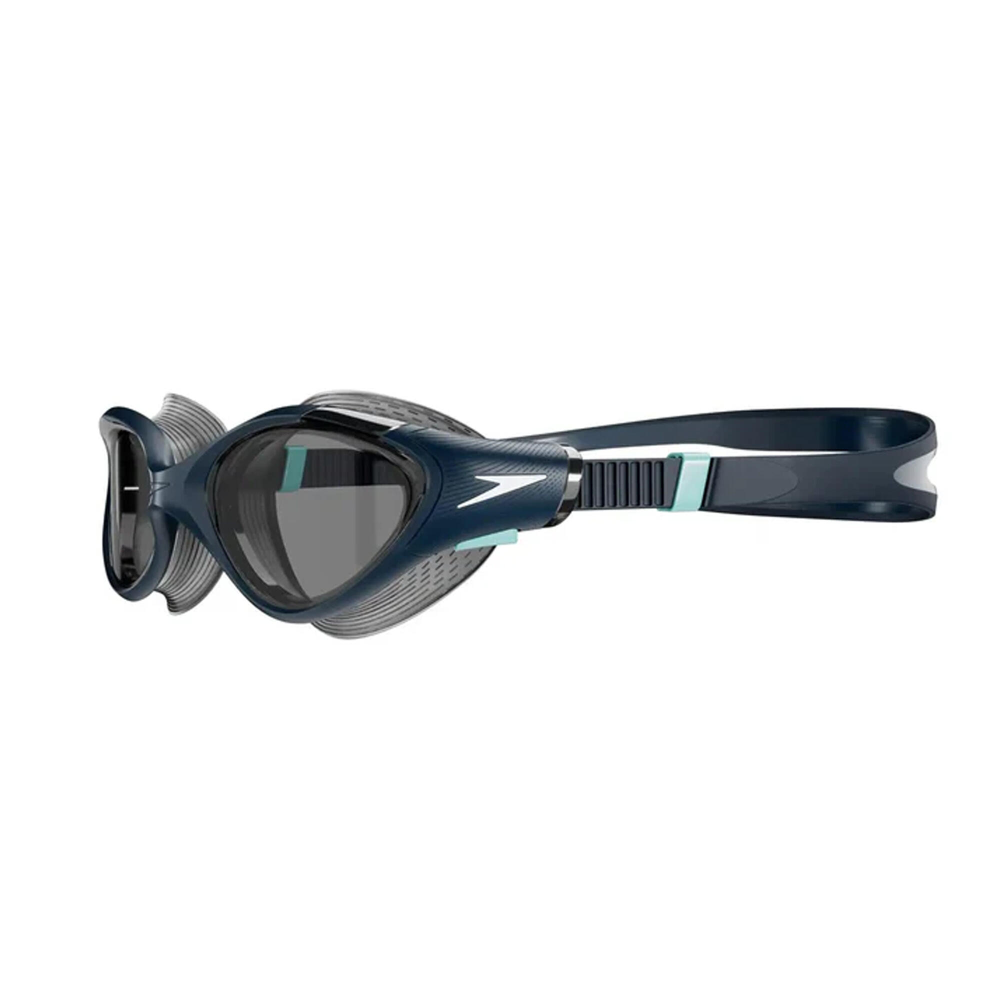 "Biofuse 2.0" Schwimmbrille 2024 für Damen Blau/Rauch-Grau 3/4