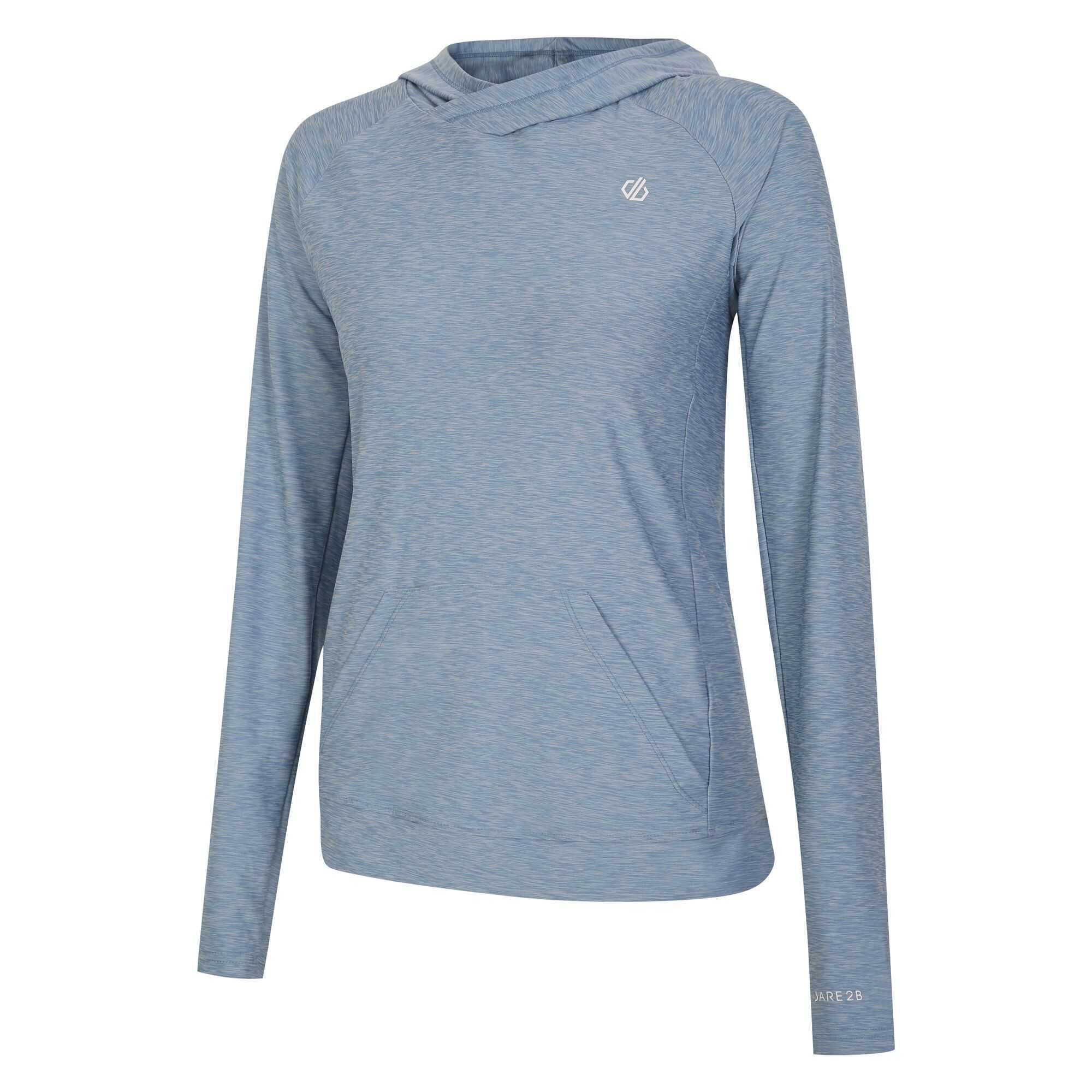 Kapuzenpullover Sprint City besonders leicht Damen Regen Gewaschen meliert 3/4
