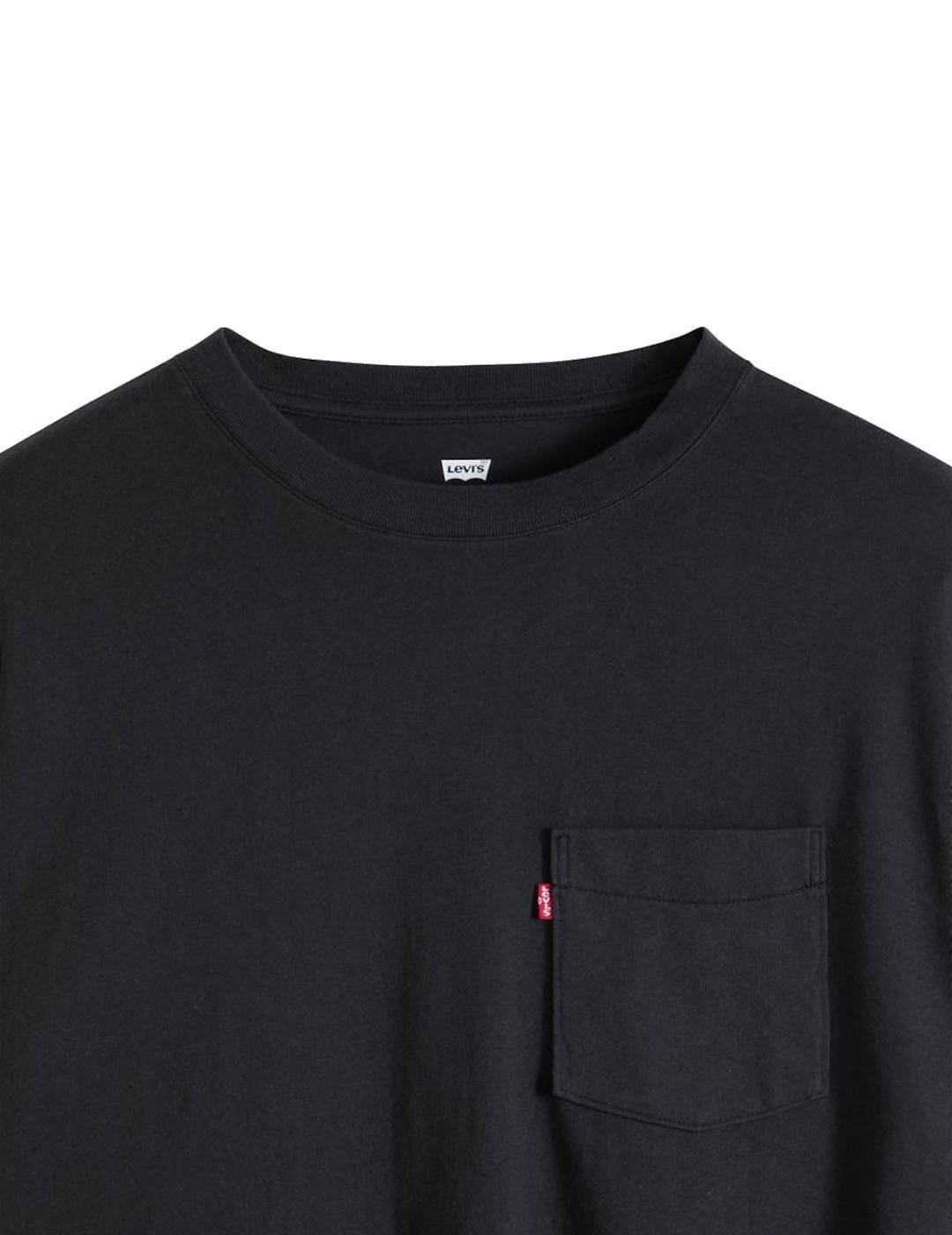 T-shirt pour homme Levis à manches courtes poche noire 4/5