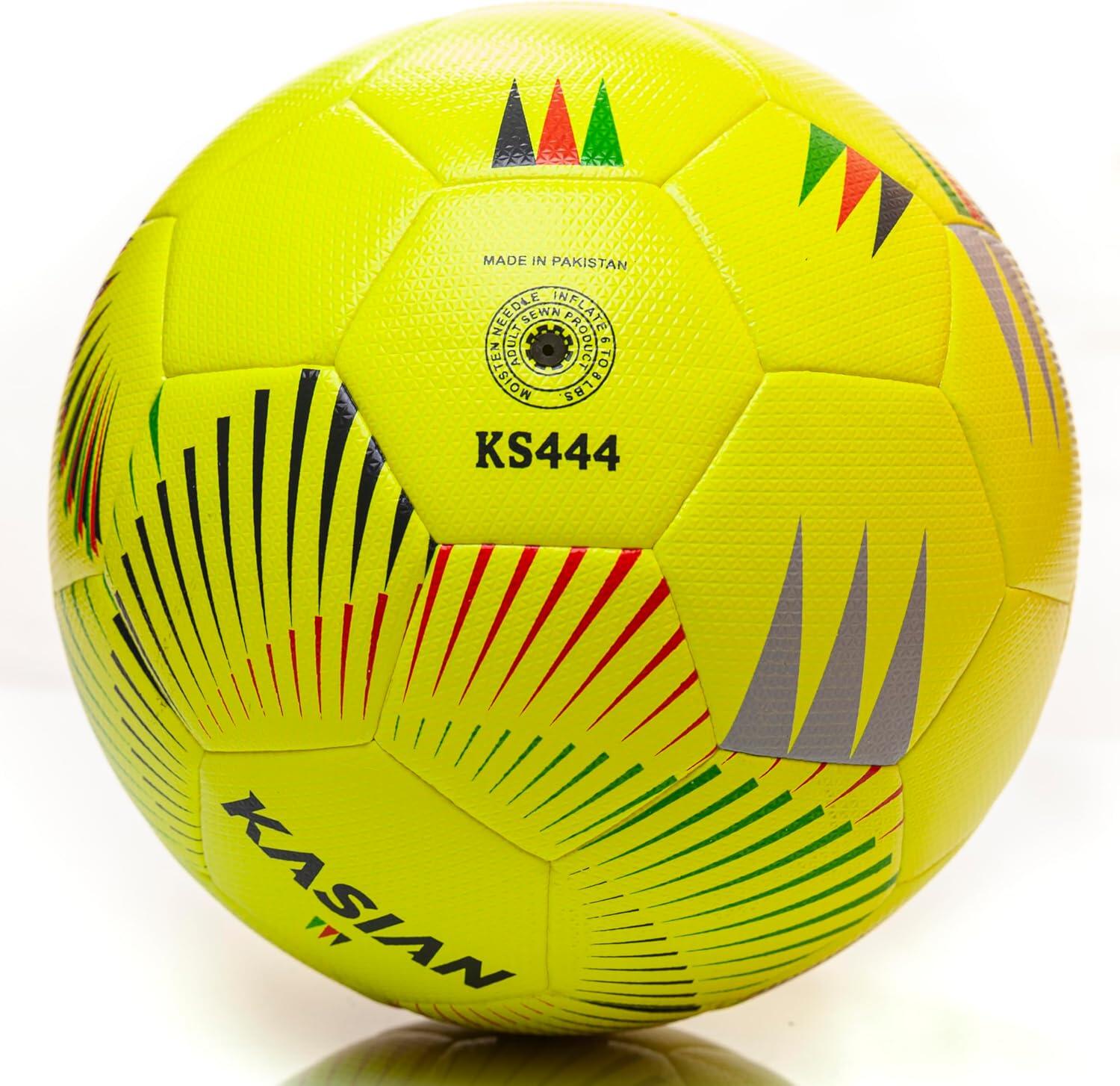 Balón Fútbol 11 KASIAN Pro KS444 Amarillo Ideal para competición Talla 6 2/7