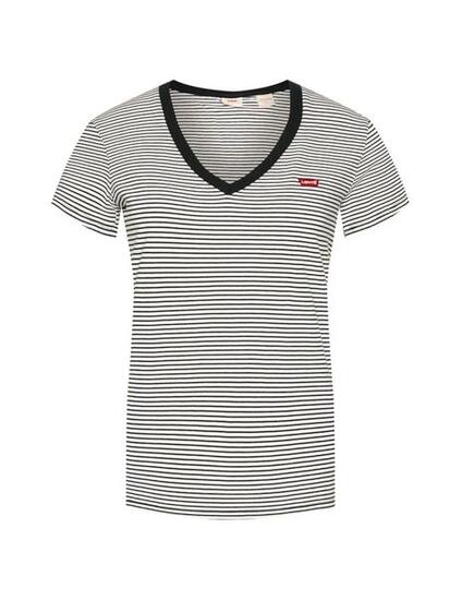 T-Shirt für Damen Levis Perfect V-Ausschnitt Weiß.