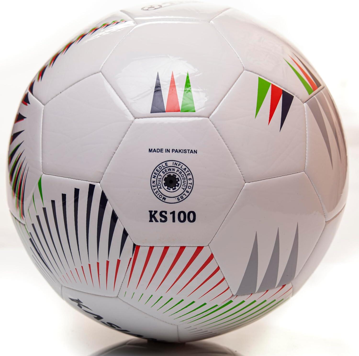 KASIAN Fußball 11 KS100 Weiß TPU Glänzend Größe 5 2/7