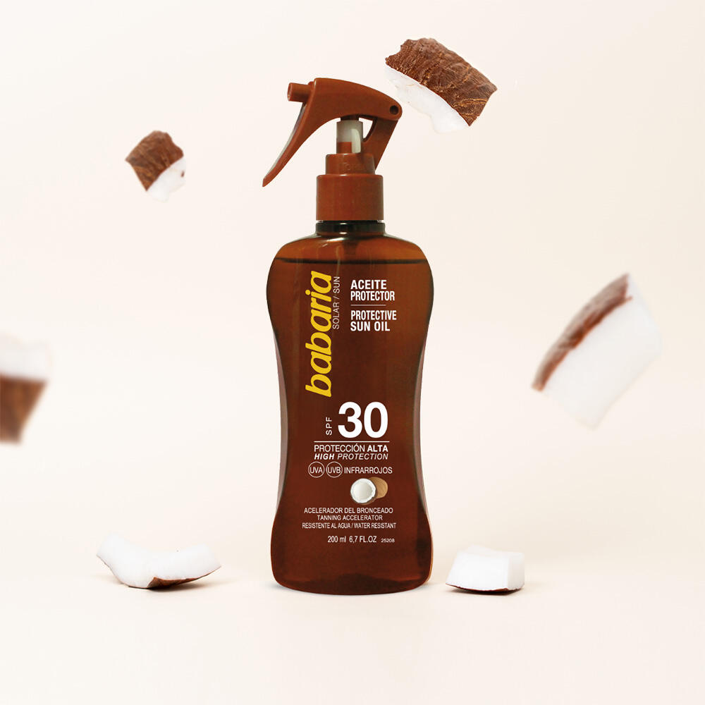 Babaria Spray Aceite Protector Solar SPF30 Coco 200 ml 4/7