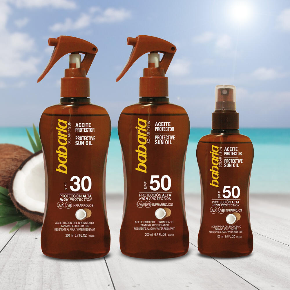 Babaria Spray Aceite Protector Solar SPF30 Coco 200 ml 6/7