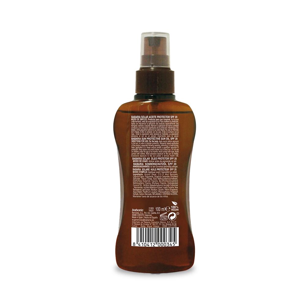 Babaria Aceite Solar SPF15 Coco 100 ml - Acelerador de bronceado 2/7