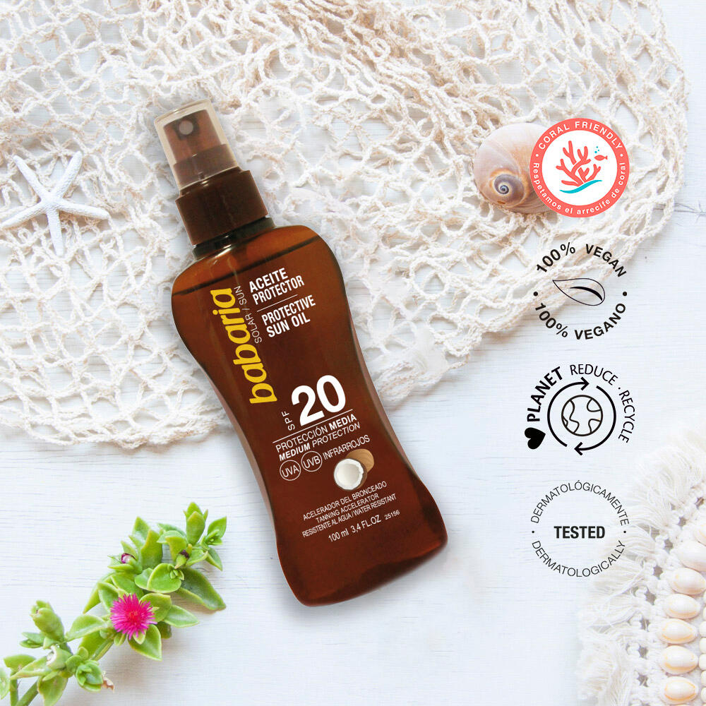 Babaria Aceite Solar SPF15 Coco 100 ml - Acelerador de bronceado 7/7