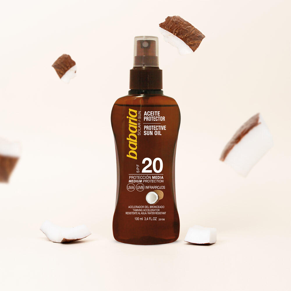 Babaria Aceite Solar SPF15 Coco 100 ml - Acelerador de bronceado 4/7