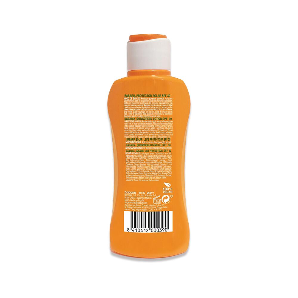 Babaria Leche Solar Aloe SPF 30 hidratante resistente al agua y al sudor 2/7