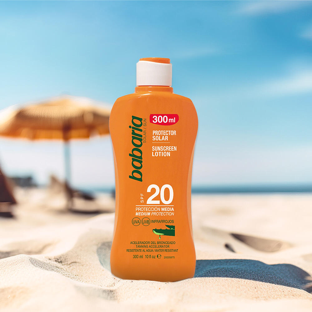 BABARIA Leche solar corporal Aloe Vera SPF20 300 ml 4/7
