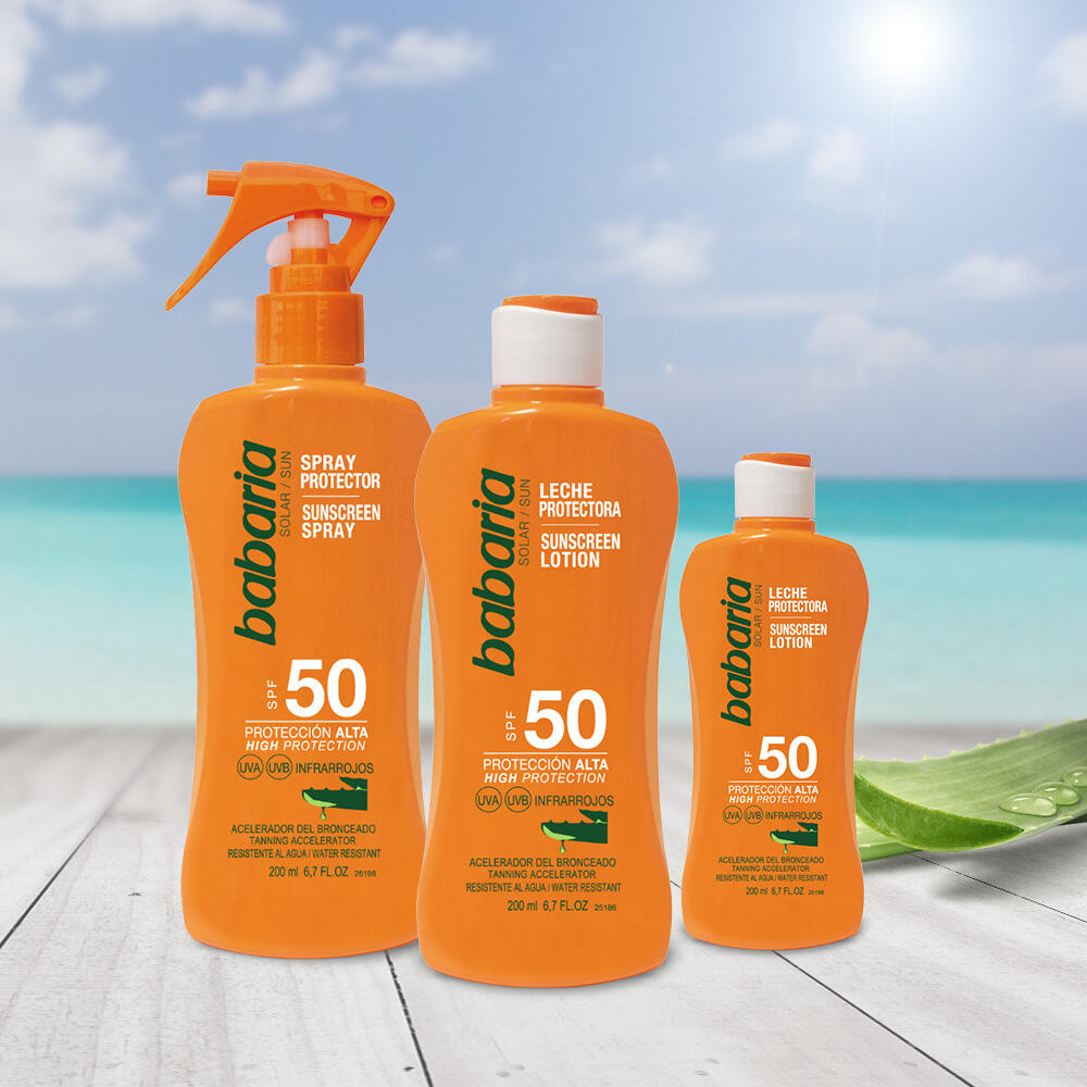 Babaria Spray Solar Aloe SPF50 200 ml, resistente al agua 6/7