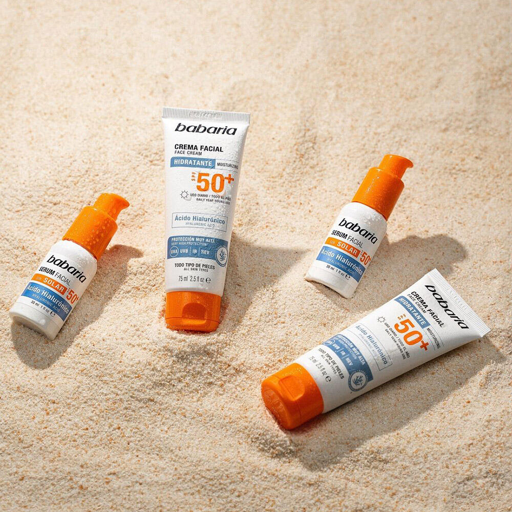 Babaria Protector Solar Facial SPF50+ 75 ml Hidratante Antiedad 7/7