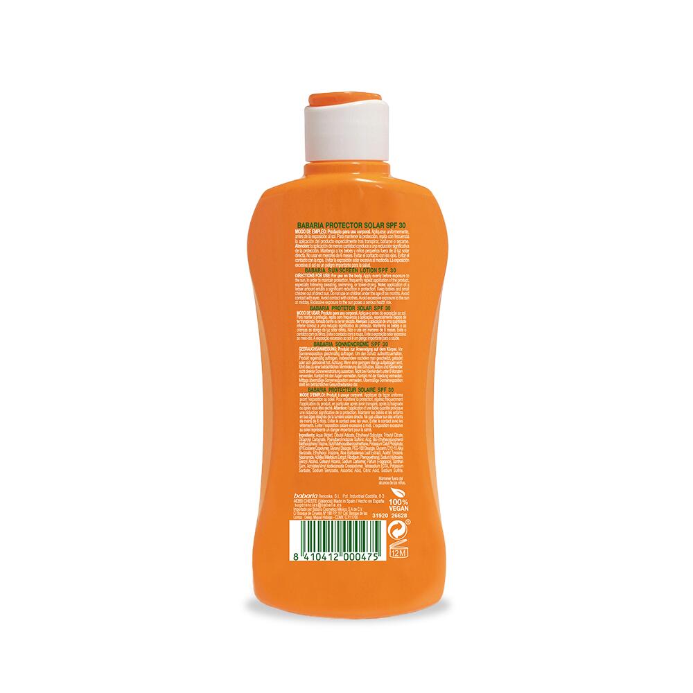 Babaria Leche Solar Aloe SPF 30 hidratante resistente al agua y al sudor 2/7