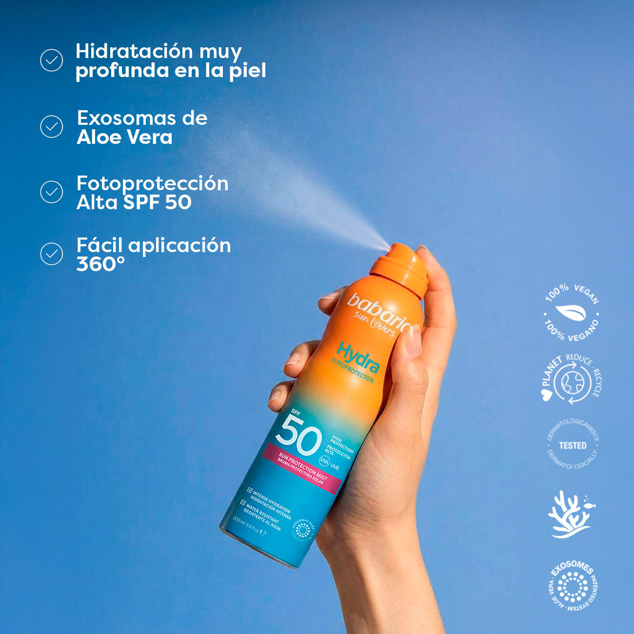 Babaria Hydra Bruma Protector Solar Aloe SPF50 200 ml 5/7
