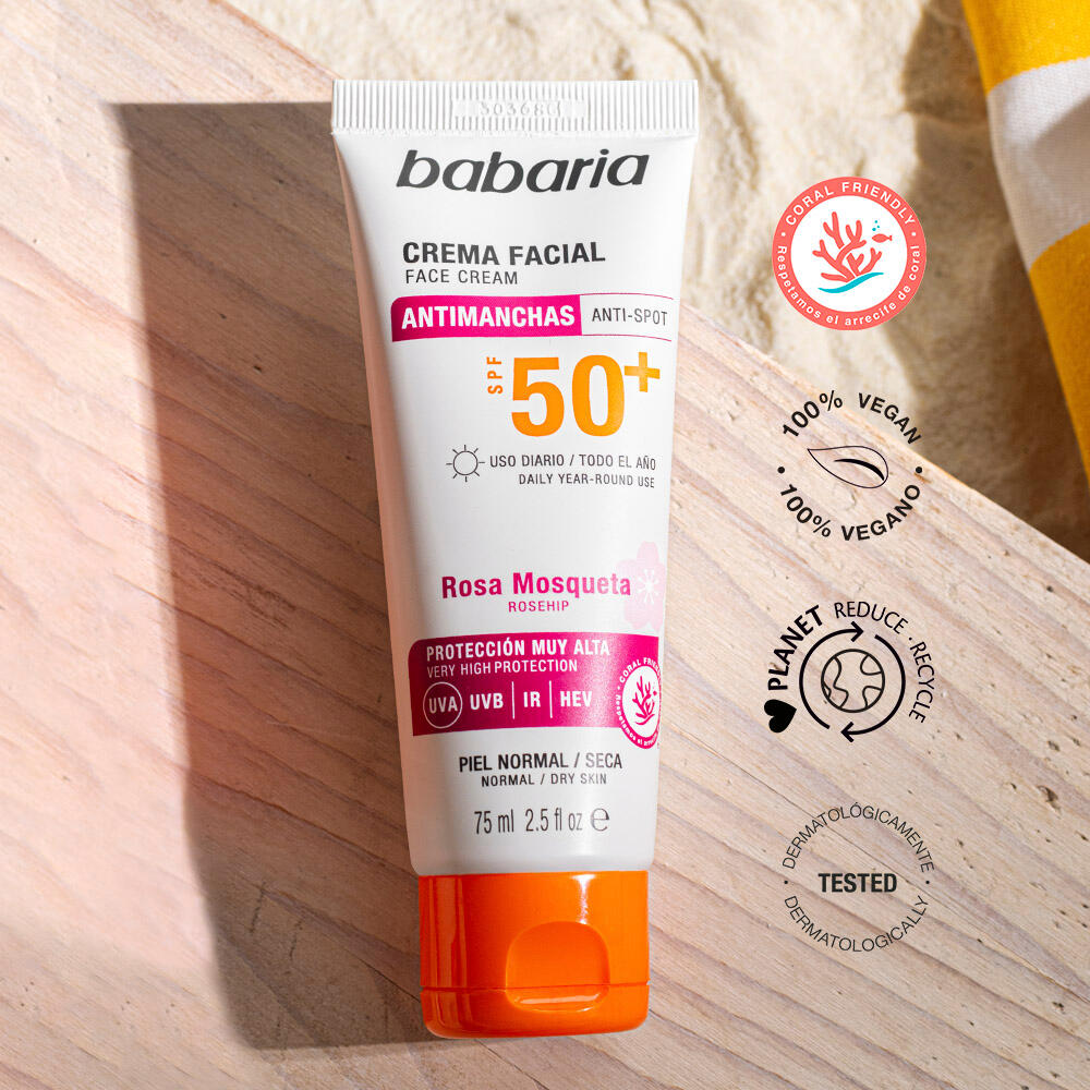 Crema facial solar - Protector SPF50+ - Antimanchas - Vegano - 75 ml 6/7