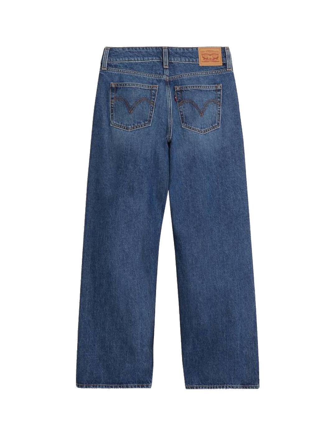 Pantaloni da donna Levis Superlow loose Blu. 2/4