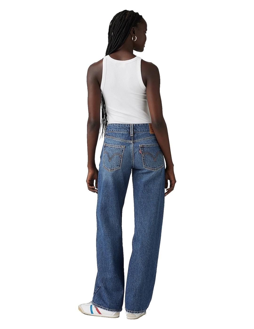 Pantaloni da donna Levis Superlow loose Blu. 4/4