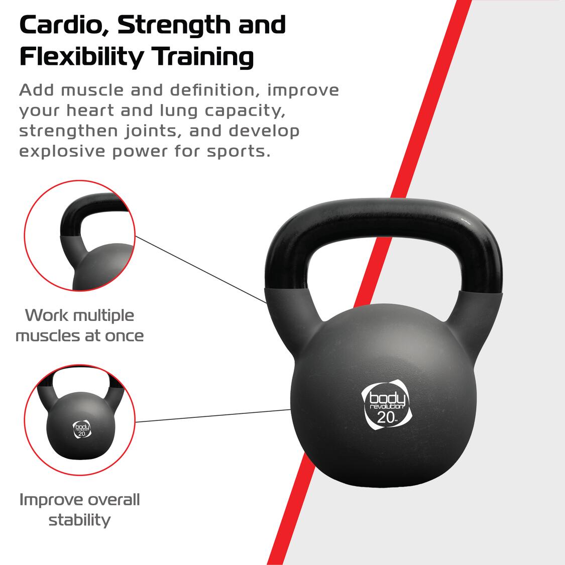 Body Revolution 20 kg neopreen kettlebell neopreen 24 kg 4/6