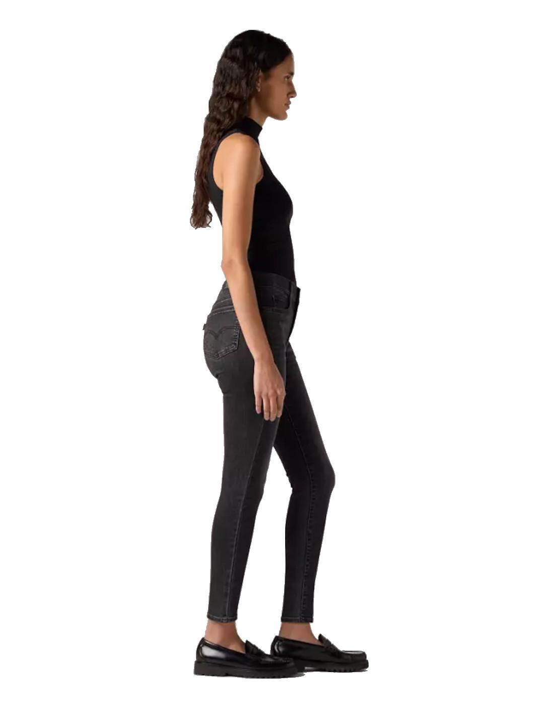 Pantalon pour femme Levis Super skinny Noir. 3/4