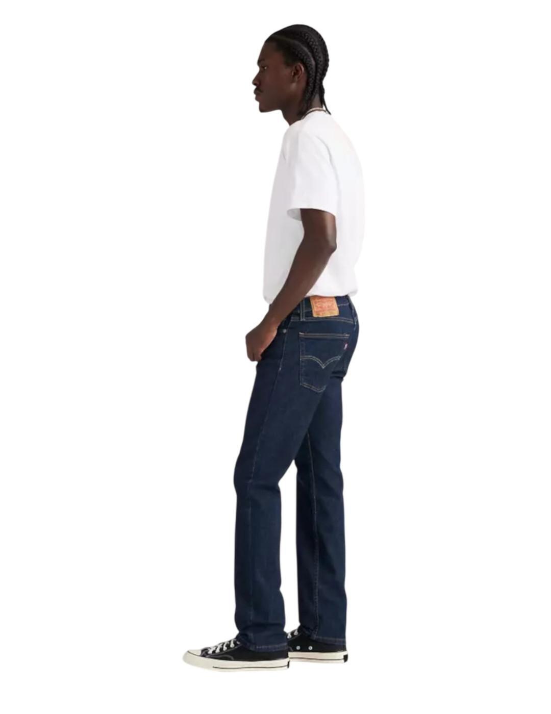 Pantalon pour homme Levis 513 slim straight baton bleu. 3/4